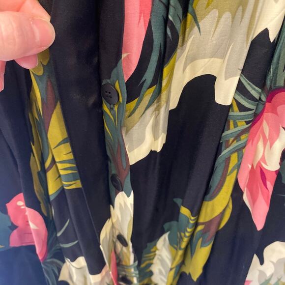 Carol Anderson Vintage Floral Shawl Collar Button Down 1980s Dress Sz Sm - Picture 5 of 15